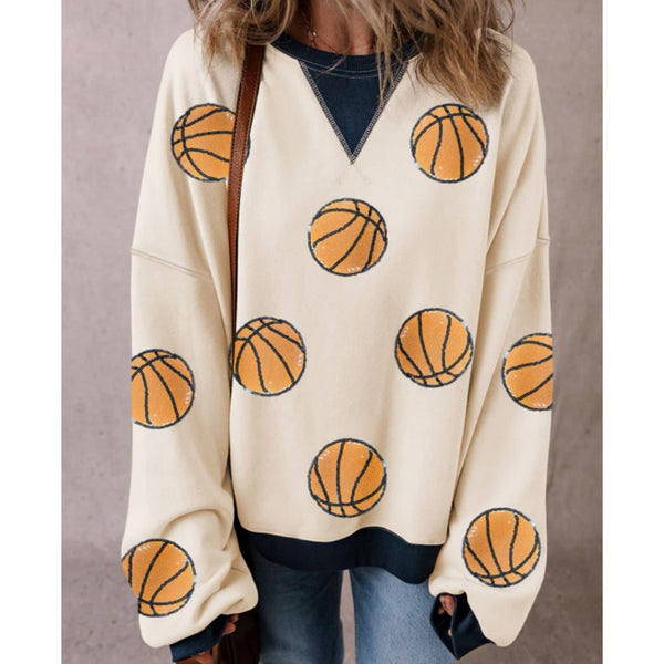 Sequined Basketball Sweater For Mom (RTS)