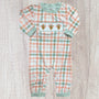 Gingham Turkey - Boy Romper (RTS)