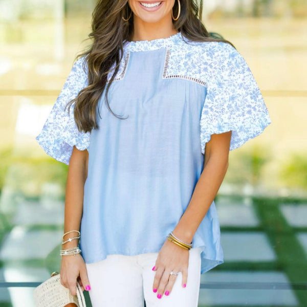 PO16: Blue Lace Puff Sleeve Bubble (ETA 3 weeks)