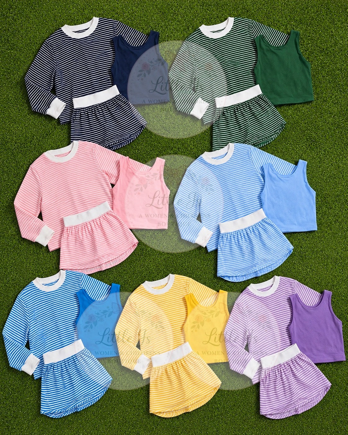 PO34: 3pc Striped Athletic Sets (ETA November)