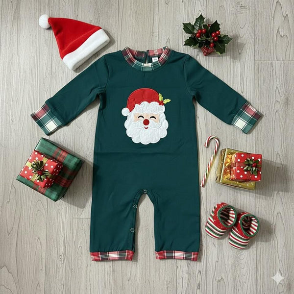 Holly Jolly Plaid Romper (RTS)