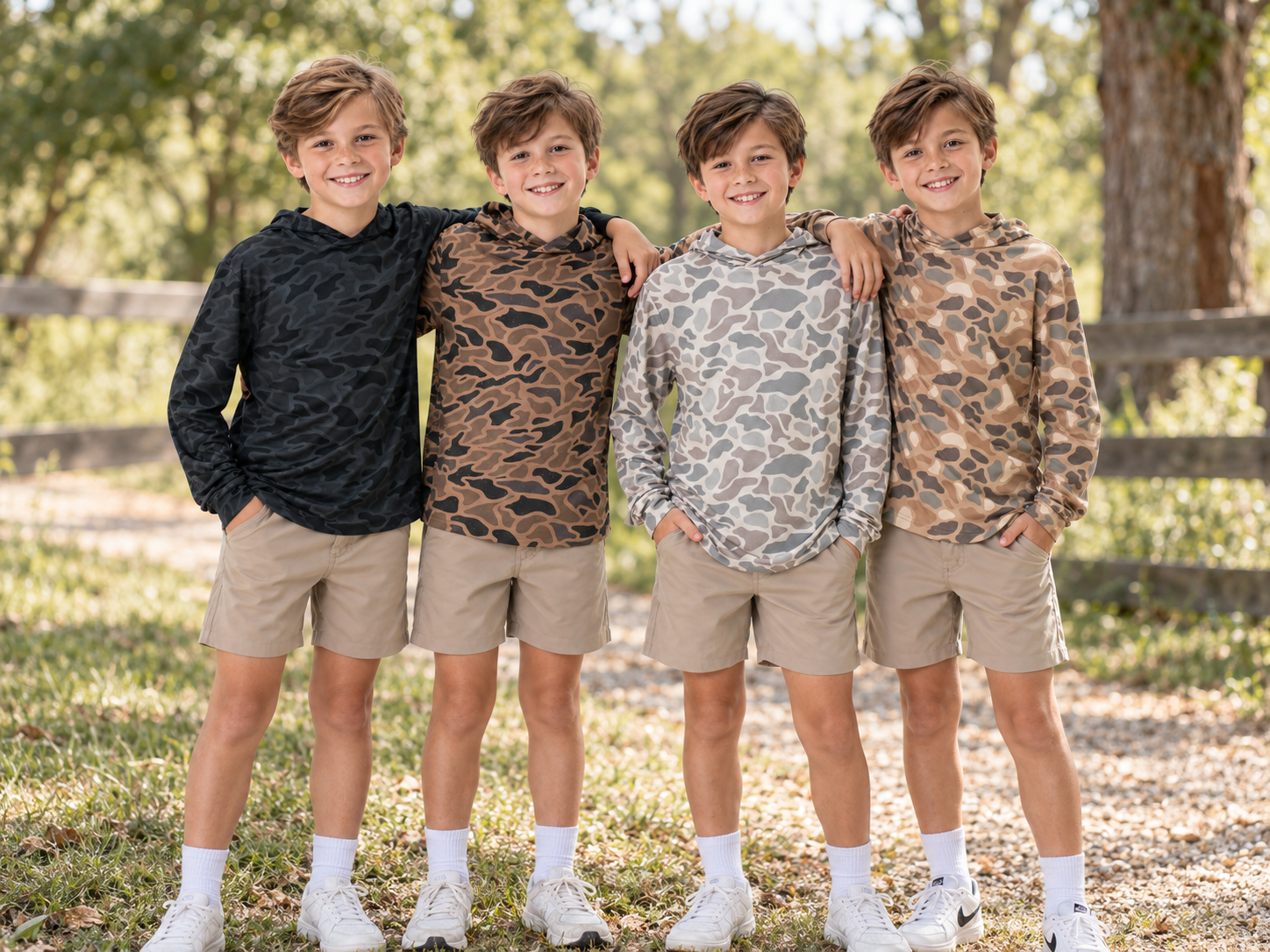 PO36: Boys Camo Performance Hoodies (ETA November)