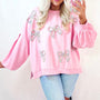 All Over Embroidered Bow Sweatshirt (RTS)