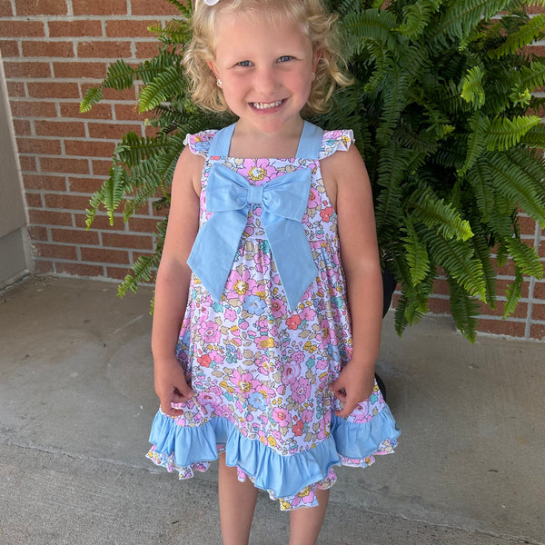 Maddie Grace's Floral & Stripes - Dress (RTS)