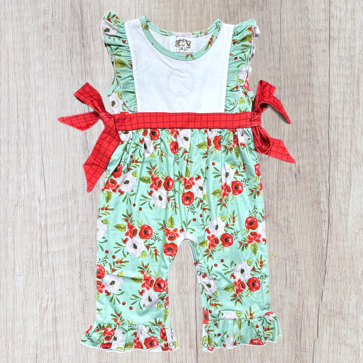 Whimsical Winter Floral - Girl Romper (RTS)