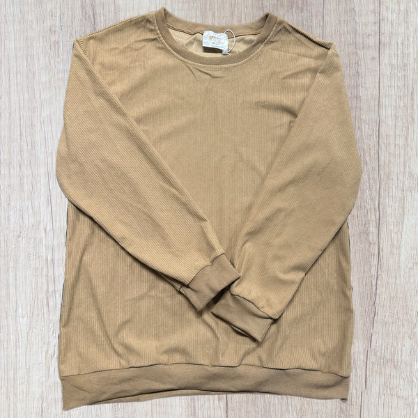 Corded Pullover - Coffee (RTS)