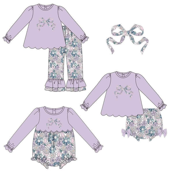 PO36: Purple Floral Bow (ETA January)