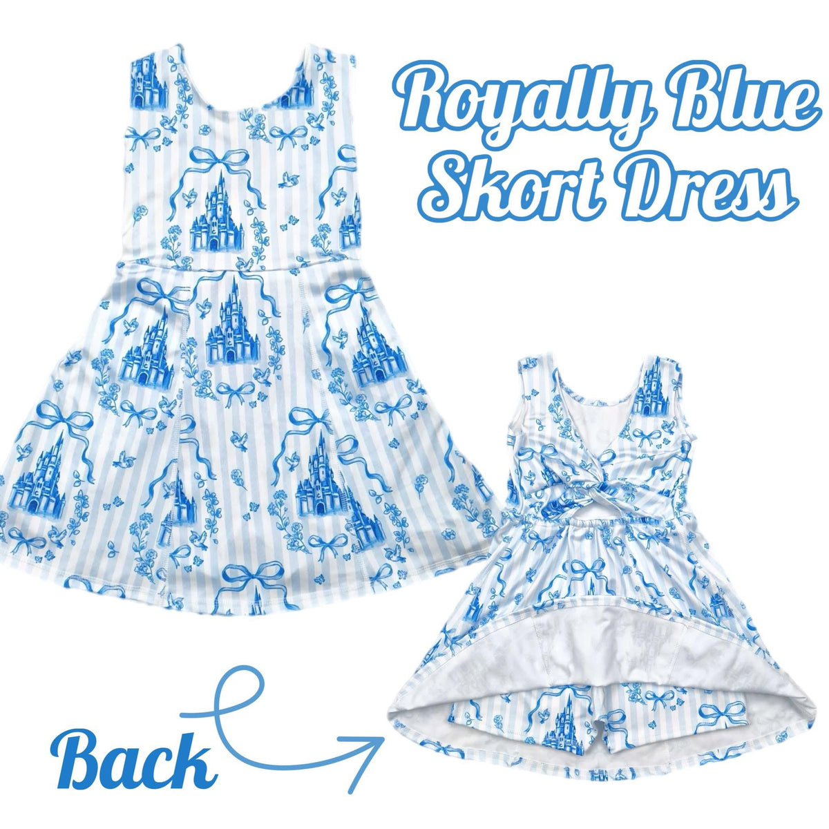 PO32: Royally Blue Skort Dress (ETA 2/3 weeks)