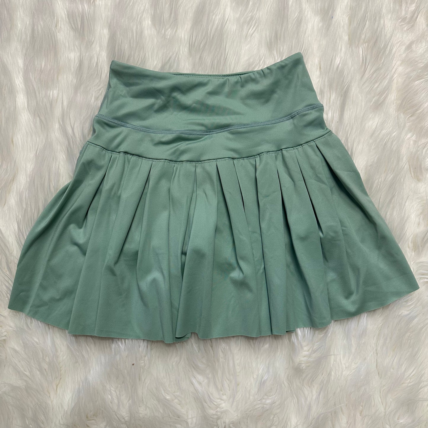 Sage Pleated Skirt 7/8 (RTS)