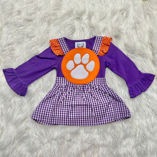 Purple & Orange Tiger Dress (RTS)
