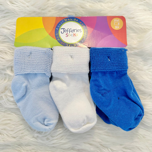 3 Pack Socks Blue and White (RTS)