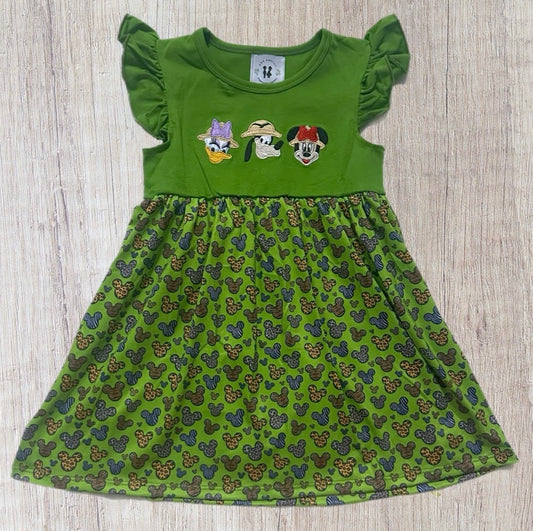 Green Safari Friends - Dress (RTS)