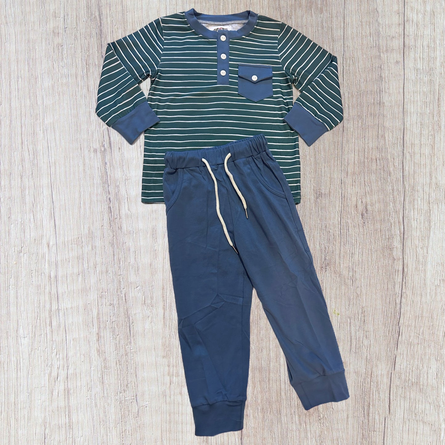Penelope’s Winter Floral Collection Boy Pant Set (RTS)
