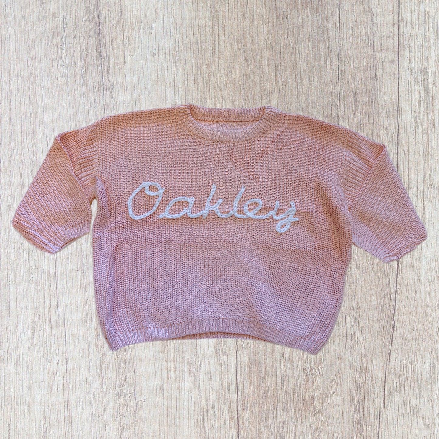 18/24 Pink Chunky Sweater “Oakley” With Imperfection (RTS)