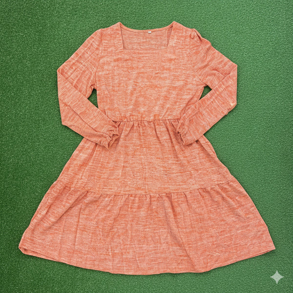 Mom Sweater Dress - Orange (RTS)