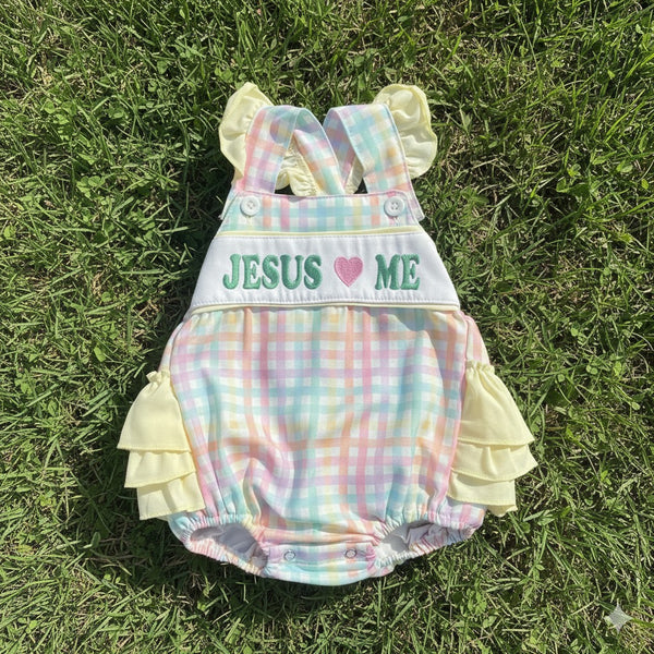 Plaid Jesus Loves Me Bubble (RTS)