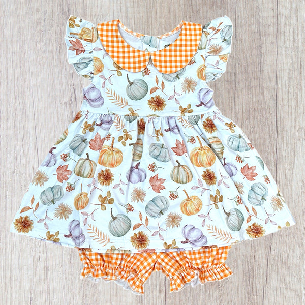 Parker’s Pumpkins Collection - Girl Short Set (RTS)