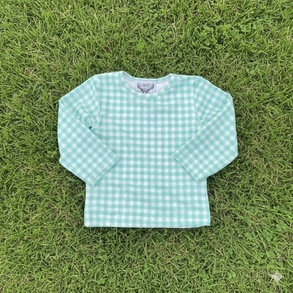 Mint Gingham Rashguard (RTS)