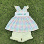 Plaid Jesus Loves Me - Short Set (RTS)