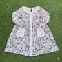 Pink Floral Long Sleeve Button Dress (RTS)