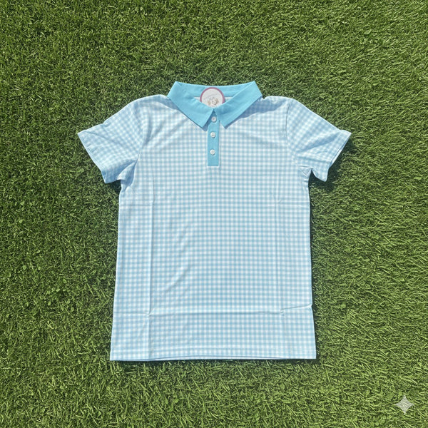 Blue Gingham Polo (RTS)