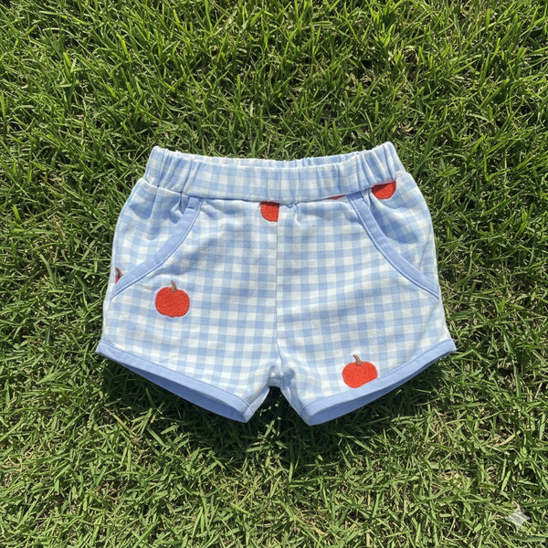 Embroidered Pumpkin Shorts (RTS)