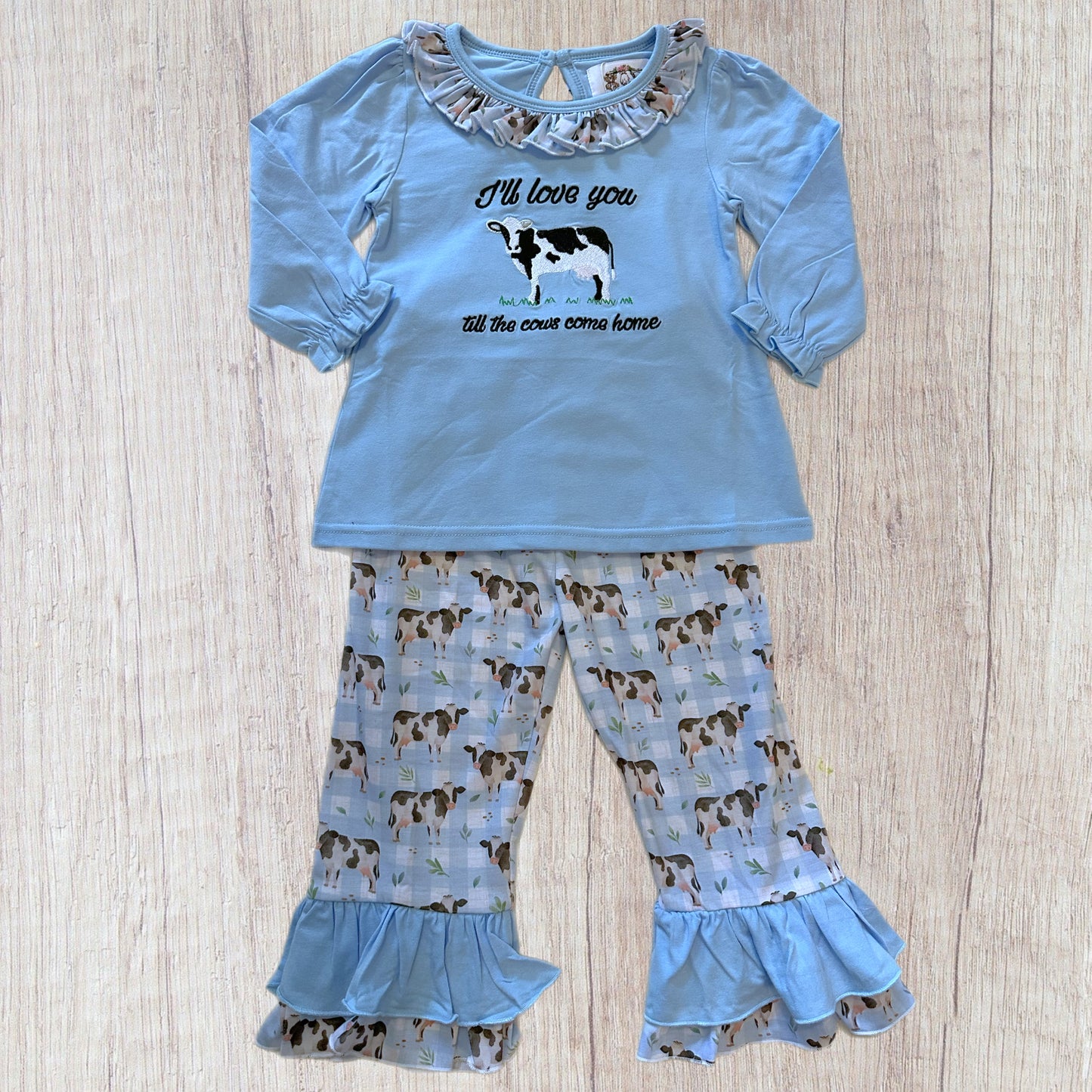 Till The Cows Come Home Girl Pant Set (RTS)
