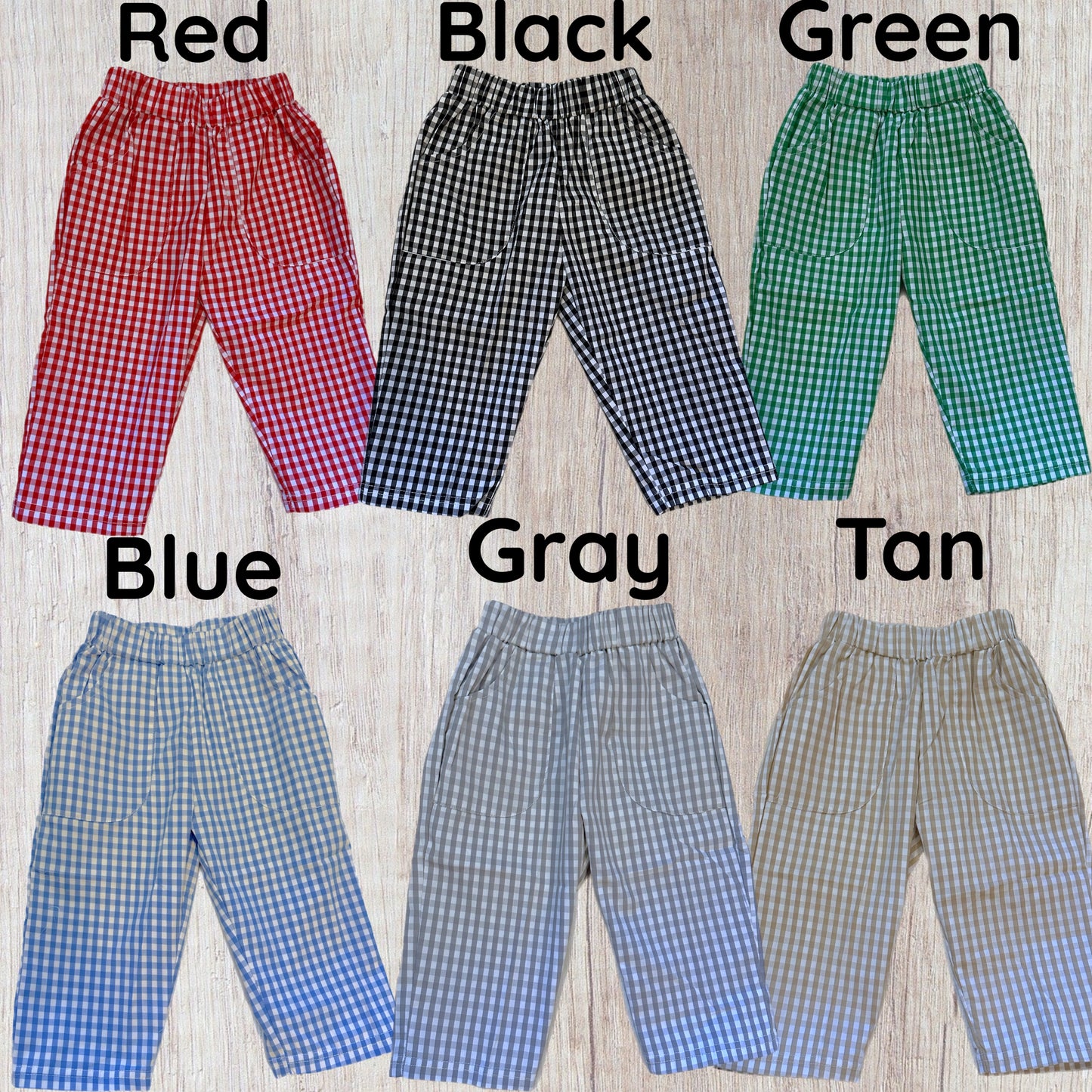 Boys Gingham Pants Collection (RTS)
