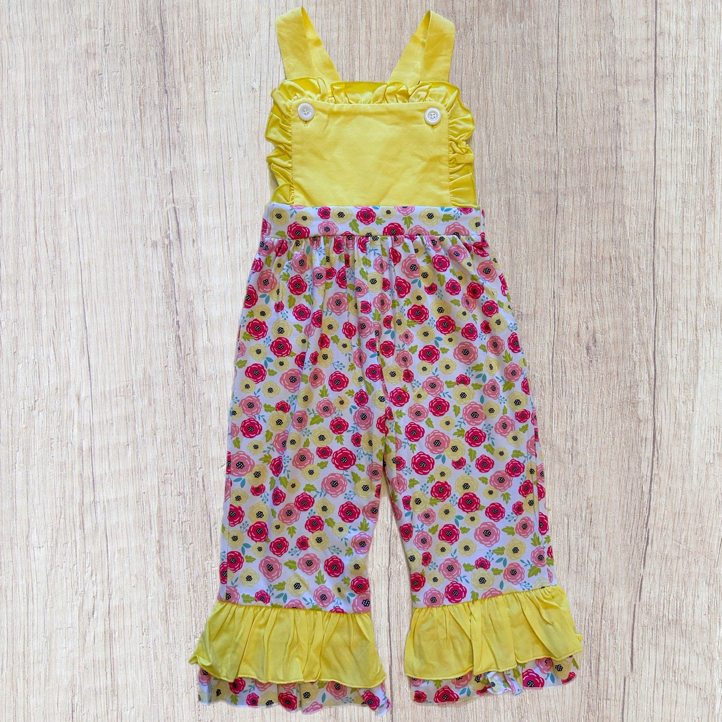 Yellow Floral Romper (RTS)