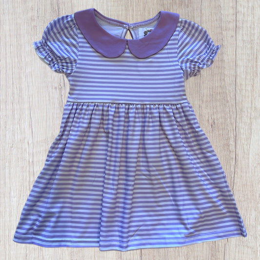Striped Sister Dress - Purple (RTS)