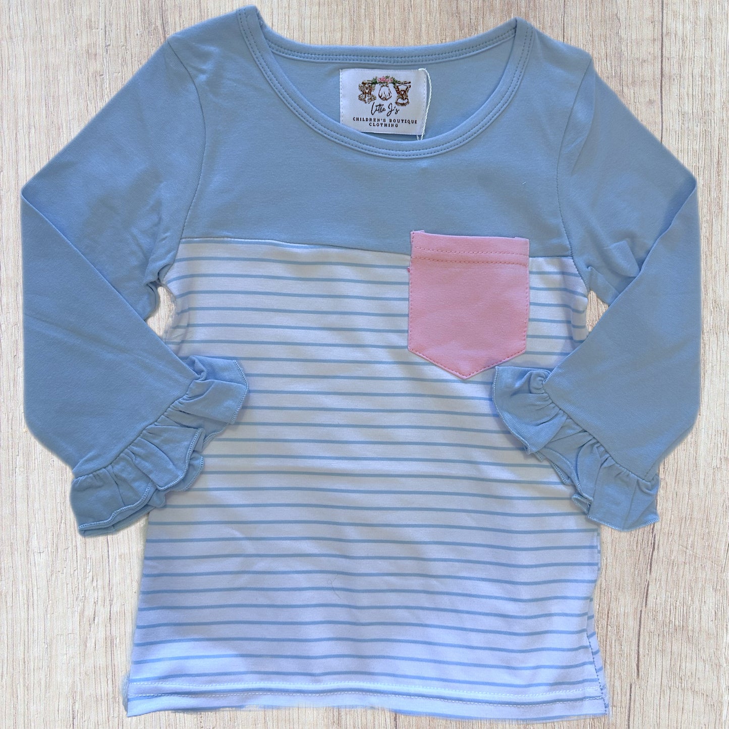 Simple Girl Long Sleeve Shirt - Blue (RTS)