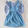 Leopard & Corduroy Collection - Girl Dress With Under Shirt (RTS)