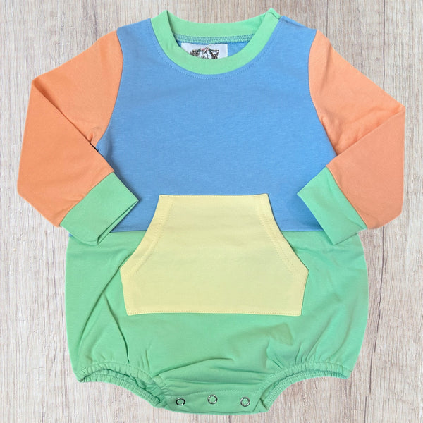 Retro Color Block Sweater Bubble - Boy (RTS)