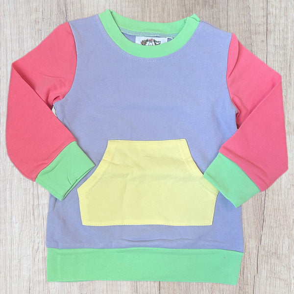 Retro Color Block Sweater - Girl (RTS)