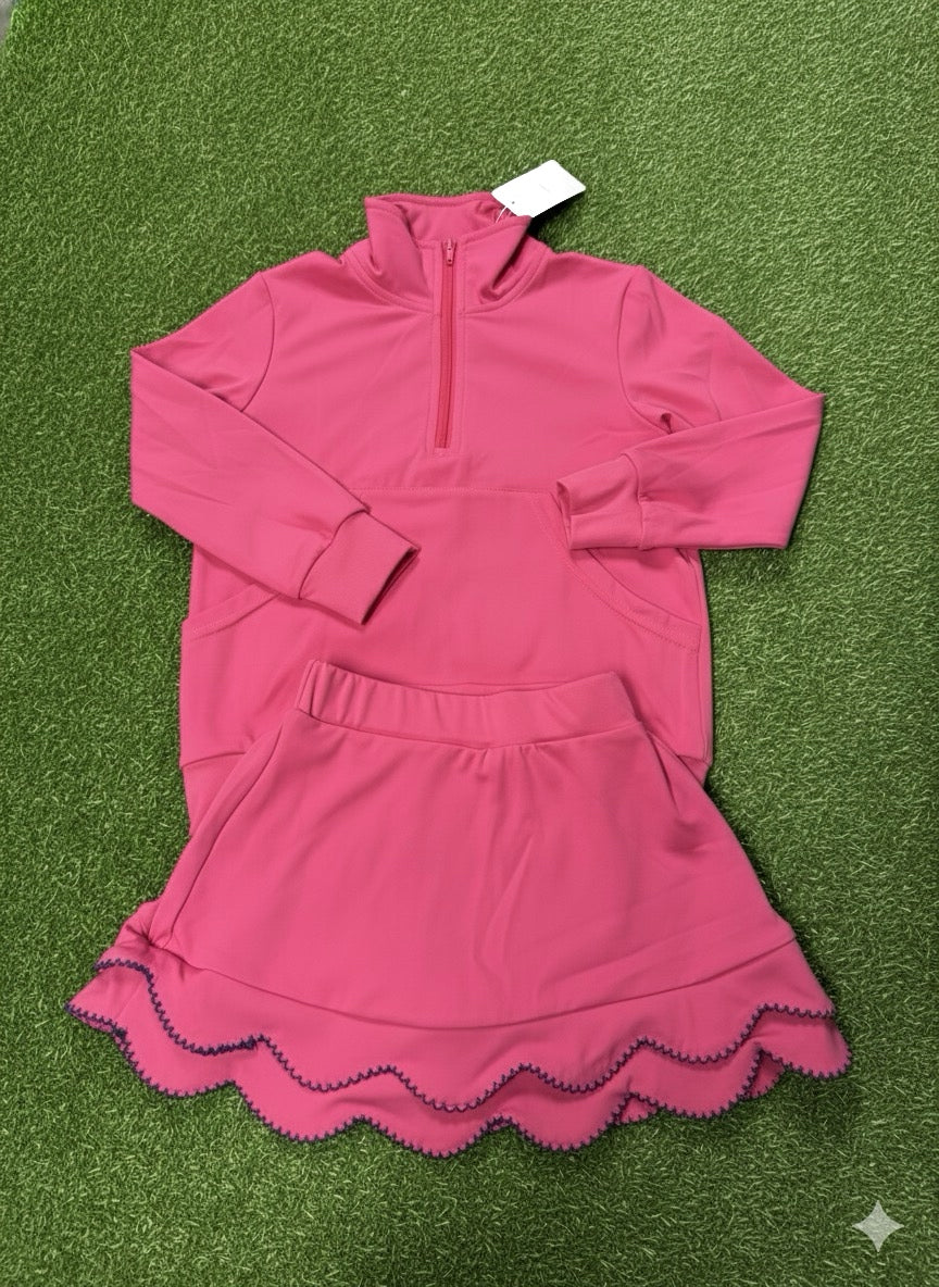 Scalloped Athletic Set - Pink (RTS)