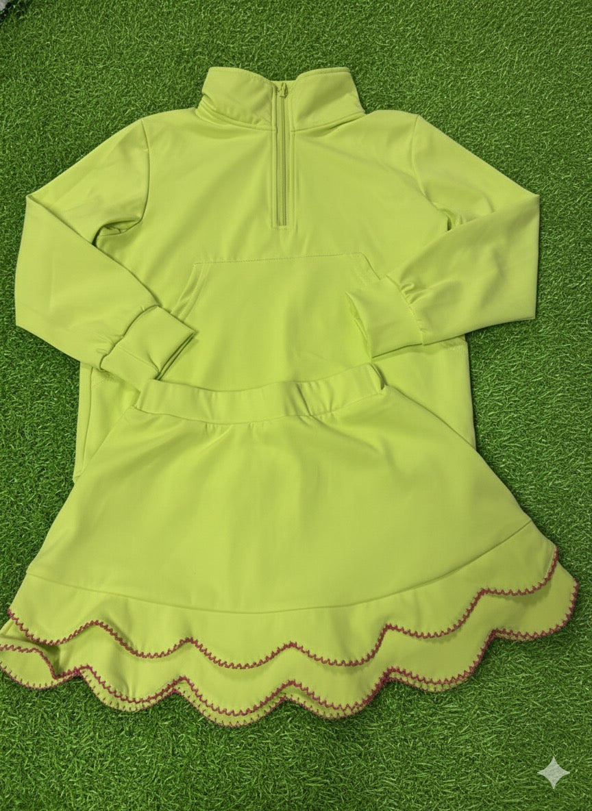 Scalloped Athletic Set - Lime (RTS)