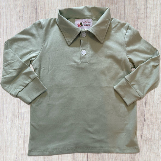 4T Sage Boy Long Sleeve Shirt (RTS)