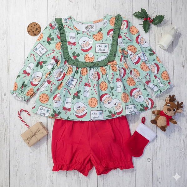Dear Santa Girls Bloomer Set (RTS)