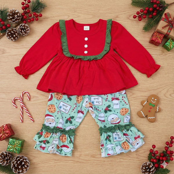 Dear Santa Pants Set - Girl (RTS)
