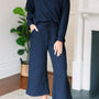 Textured Collar Lounge Set - Navy (RTS)