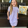 S&H Blue Bow Sleeve Smock (RTS)