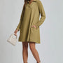 French Terry A Line Dress - Olive (RTS)