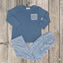 Dusty Blue Gingham - (RTS)