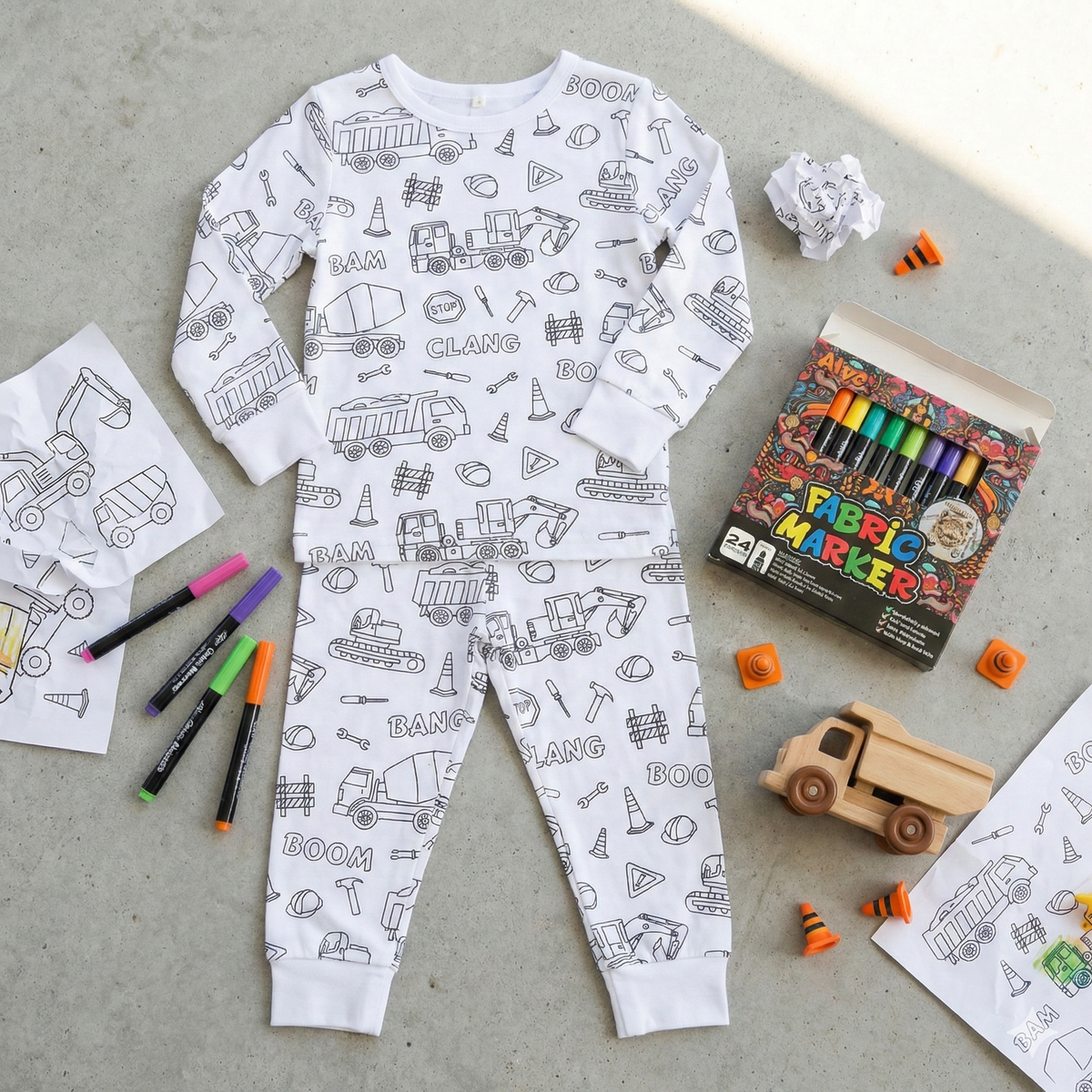 Color Your Own PJs - Boy (RTS)