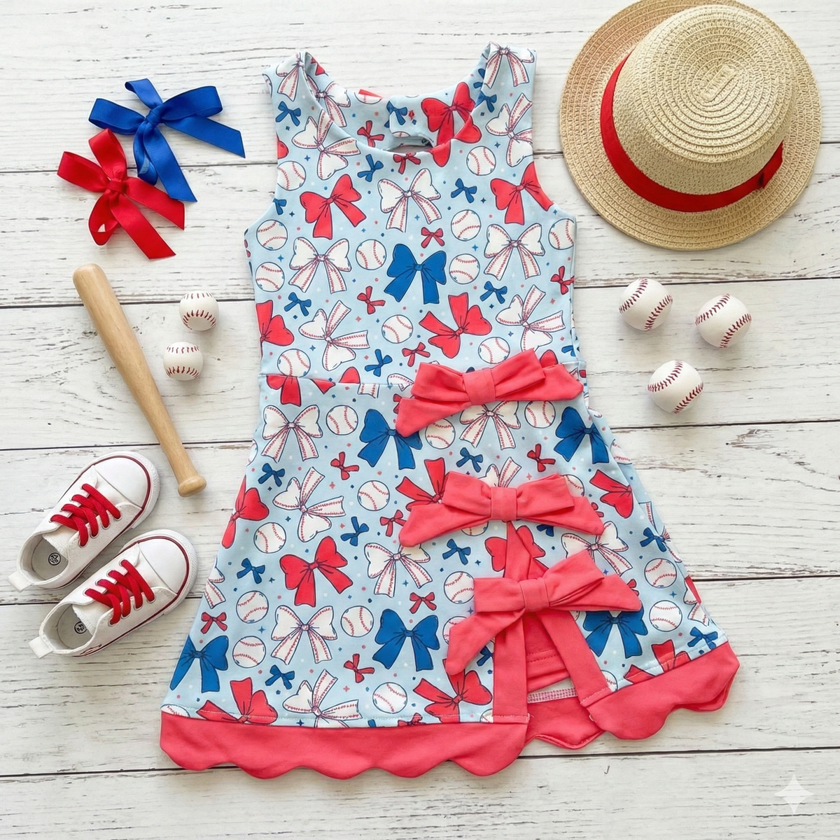 Baseball Bow Skorts (RTS)