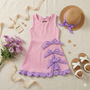 Pink With Purple Bows Skort Dress (RTS)
