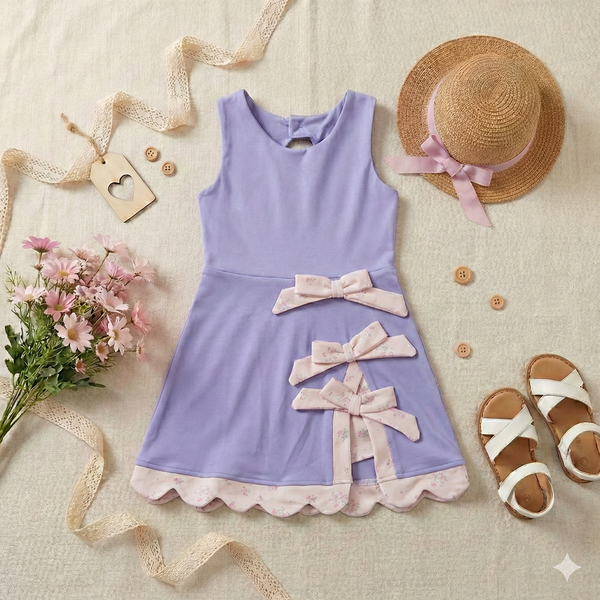 Purple With Pink Bows Skort (RTS)