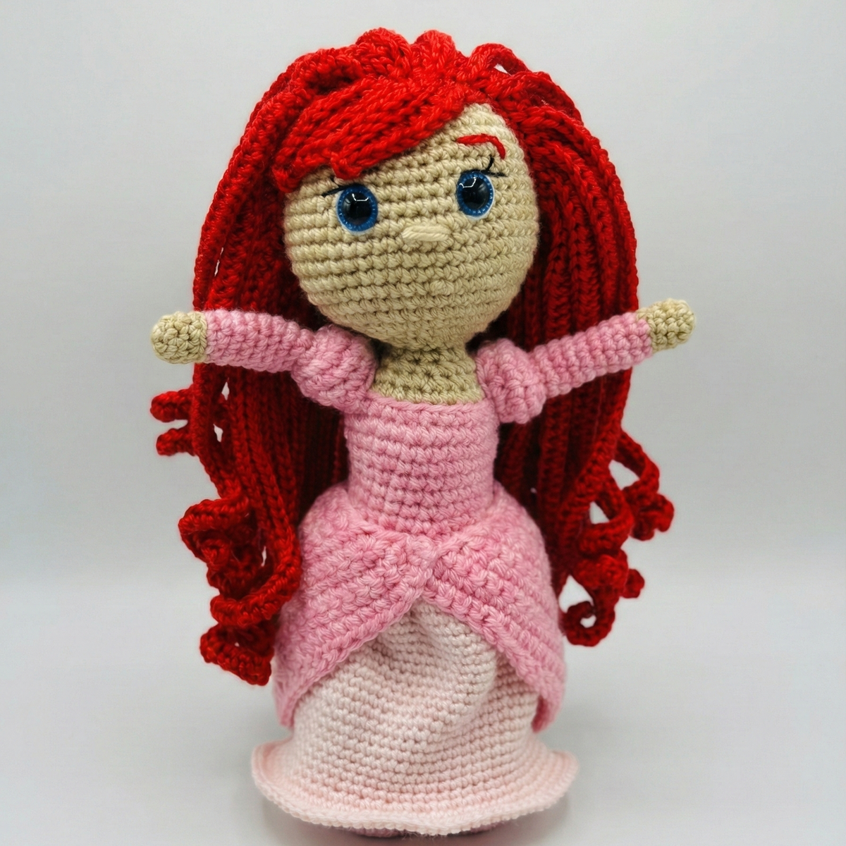 Handmade Princess Knit Doll - Ariel (RTS)