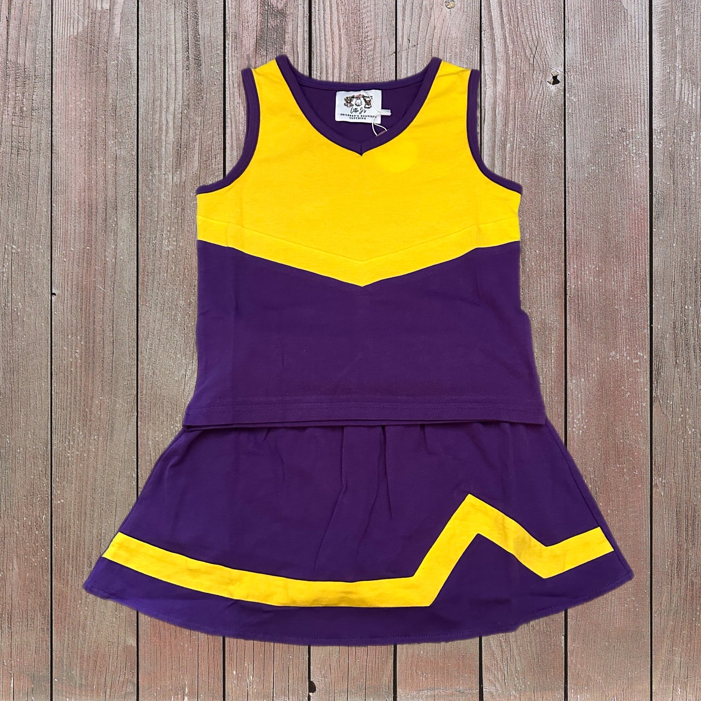 Cheer Outfits Collection Purple And Yellow (RTS)