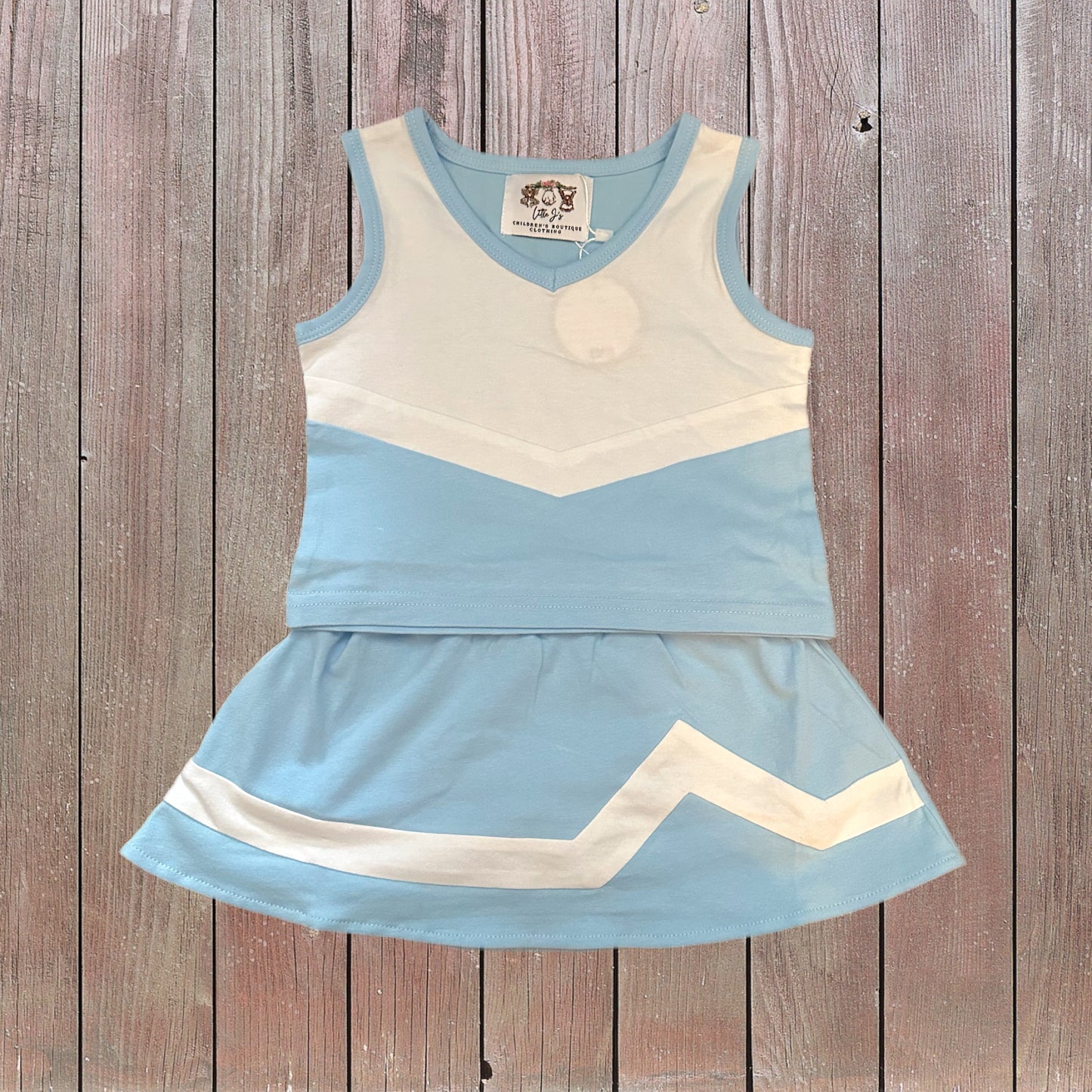 Cheer Outfits Collections Light Blue And White (RTS)